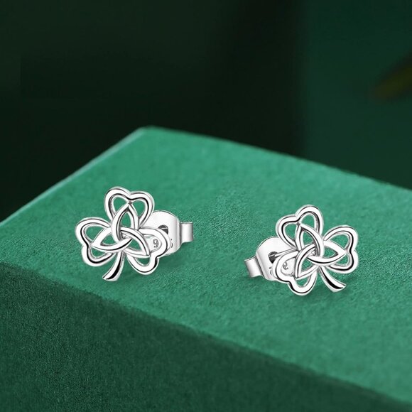 Sterling Silver Celtic Knot Stud Earrings for Women Girls Irish Jewelry 6-10mm - Picture 2 of 9